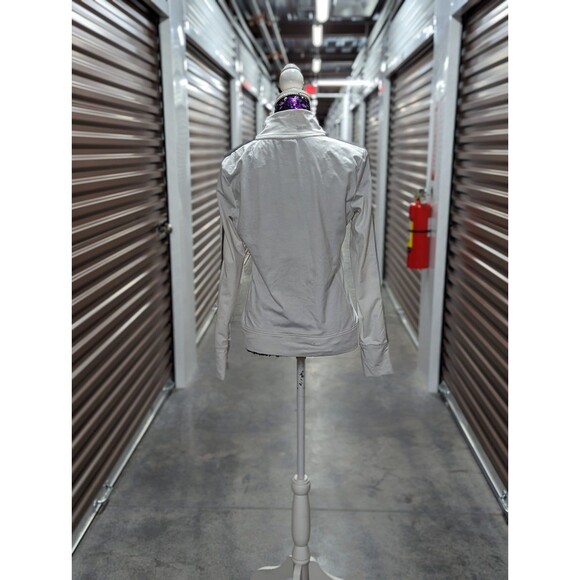 PINK medium white and black varsity zip up jacket - Picture 6 of 6